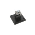 Durables 2" Sq. Floor Flange for Aluminum Fence Posts (Black) (Default)