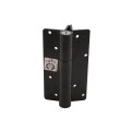 Wall, Column or Post Mounted Gate Hinge, Aluminum Adjustable Self-Closing, Single Hinge (Black)