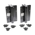 Hudson Residential Aluminum Pool Single Swing Gate Hardware Kit - D&D Gate Hinges (Pair) and MagnaLatch Safety Gate Latch - BOCA Compliant (Black)