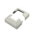 2 1/2" Sq. Two Piece Floor Flange Cover Plate For Aluminum Fence Posts (Unpainted Milled Metal)