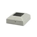 2 1/2" Sq. Two Piece Floor Flange Cover Plate For Aluminum Fence Posts (Unpainted Milled Metal)