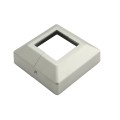 2 1/2" Sq. Two Piece Floor Flange Cover Plate For Aluminum Fence Posts (Unpainted Milled Metal)