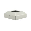 2 1/2" Sq. Two Piece Floor Flange Cover Plate For Aluminum Fence Posts (Unpainted Milled Metal)