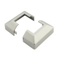 2 1/2" Sq. Two Piece Floor Flange Cover Plate For Aluminum Fence Posts (Unpainted Milled Metal)