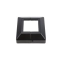 2 1/2" Sq. Two Piece Floor Flange Cover Plate For Aluminum Fence Posts (Black)