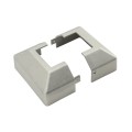 2" Sq. Two Piece Floor Flange Cover Plate For Aluminum Fence Posts (Unpainted Milled Metal)