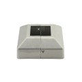2" Sq. Two Piece Floor Flange Cover Plate For Aluminum Fence Posts (Unpainted Milled Metal)