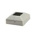 2" Sq. Two Piece Floor Flange Cover Plate For Aluminum Fence Posts (Unpainted Milled Metal)