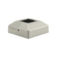 2" Sq. Two Piece Floor Flange Cover Plate For Aluminum Fence Posts (Unpainted Milled Metal)