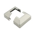 2" Sq. Two Piece Floor Flange Cover Plate For Aluminum Fence Posts (Unpainted Milled Metal)