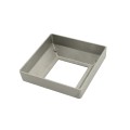 3" Sq. Floor Flange Cover Plate For Aluminum Fence Posts (Unpainted Milled Metal)