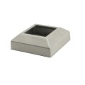 3" Sq. Floor Flange Cover Plate For Aluminum Fence Posts (Unpainted Milled Metal)