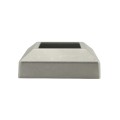 3" Sq. Floor Flange Cover Plate For Aluminum Fence Posts (Unpainted Milled Metal)