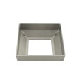 3" Sq. Floor Flange Cover Plate For Aluminum Fence Posts (Unpainted Milled Metal)