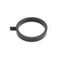 Single Ring Decorative Ornamental Aluminum Fence Circle Screw On- Black (Fits 5/8" Pickets) (Default)