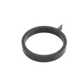 Single Ring Decorative Ornamental Aluminum Fence Circle Screw On- Black (Fits 5/8" Pickets) (Default)