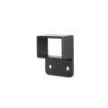 1" High x 1 5/8" Wide Aluminum Fence Stationary Wall Mount Rail Bracket (Single Flange) - UWB-1158-BLACK