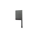 1" High x 1 5/8" Wide Aluminum Fence Stationary Wall Mount Rail Bracket (Single Flange) - UWB-1158-BLACK
