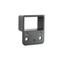1" High x 1 5/8" Wide Aluminum Fence Stationary Wall Mount Rail Bracket (Single Flange) - UWB-1158-BLACK