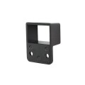 1" High x 1 5/8" Wide Aluminum Fence Stationary Wall Mount Rail Bracket (Single Flange) - UWB-1158-BLACK