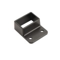 1" High x 1 5/8" Wide Aluminum Fence Stationary Wall Mount Rail Bracket (Single Flange) - UWB-1158-BLACK