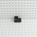 1" High x 2" Wide Aluminum Fence Stationary Wall Mount Rail Bracket (Single Flange)- UWB-12-BLACK