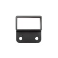 1" High x 2" Wide Aluminum Fence Stationary Wall Mount Rail Bracket (Single Flange)- UWB-12-BLACK
