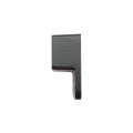 1" High x 2" Wide Aluminum Fence Stationary Wall Mount Rail Bracket (Single Flange)- UWB-12-BLACK