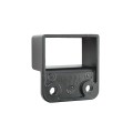 1" High x 2" Wide Aluminum Fence Stationary Wall Mount Rail Bracket (Single Flange)- UWB-12-BLACK