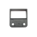 1" High x 2" Wide Aluminum Fence Stationary Wall Mount Rail Bracket (Single Flange)- UWB-12-BLACK