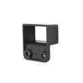 1" High x 2" Wide Aluminum Fence Stationary Wall Mount Rail Bracket (Single Flange)- UWB-12-BLACK