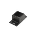 1" Sq. Residential Stationary Wall Mount Rail End Bracket for Aluminum Fence Rail (Black) (RailEnd)