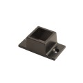 1" Sq. Residential Stationary Wall Mount Rail End Bracket for Aluminum Fence Rail (Black) (RailEnd)