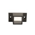 1" Sq. Residential Stationary Wall Mount Rail End Bracket for Aluminum Fence Rail (Black) (RailEnd)