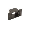 1" Sq. Residential Stationary Wall Mount Rail End Bracket for Aluminum Fence Rail (Black) (RailEnd)