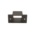 1" Sq. Residential Stationary Wall Mount Rail End Bracket for Aluminum Fence Rail (Black) (RailEnd)