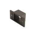 1" Sq. Residential Stationary Wall Mount Rail End Bracket for Aluminum Fence Rail (Black) (RailEnd)