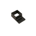 1 3/4" Sq. Stationary Wall Mount Rail End Bracket for Aluminum Fence Rail (Black)