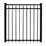 Durables 5' High Canton Picket Fence (Black) 