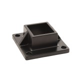 2" Sq. Floor Flange For Aluminum Fence Posts and Deck Mount (Black)