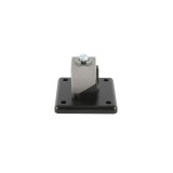 Durables 2" Sq. Floor Flange for Aluminum Fence Posts (Black)