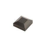 2" x 2" Square Aluminum Flat Post Cap For 2" Square Aluminum Fence Posts (Black)