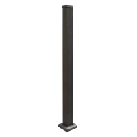 Durables Sterling 3 1/2' High Flat Top and Flat Bottom 2-Rail Residential Aluminum Railing (Textured Black)