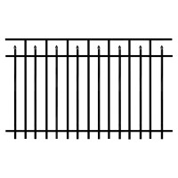 Durables 4' High Canton Picket Fence (Black)