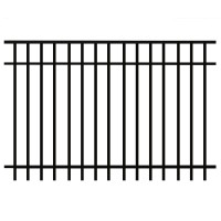 Durables 4' High Parma Picket Fence (Black)