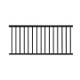 Dalton Flat Top And Flat Bottom 2-Rail Residential 3' High x 10' Wide Aluminum Railing Panel Section (Textured Black) - CBR-AR36-A8