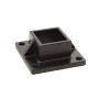 2" Sq. Floor Flange For Aluminum Fence Posts and Deck Mount (Black)