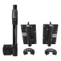 Hudson Residential Pool Fence Single Swing Gate Hardware Kit - D&D Gate Hinges (Pair) and MagnaLatch Safety Gate Latch - BOCA Compliant (Black)