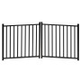  Durables 4' X 10' Canfield Black Aluminum Double Drive Gate with Trident 10" Pool Latch, Two Sets of Self-Closing Hinges and Key-Locking Drop Rod - DBAL-FLTP2-4X60FL