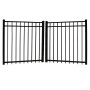 Durables 4' High Parma Black Aluminum Double Gate with Nationwide Gate Hardware (8' Gate Opening)